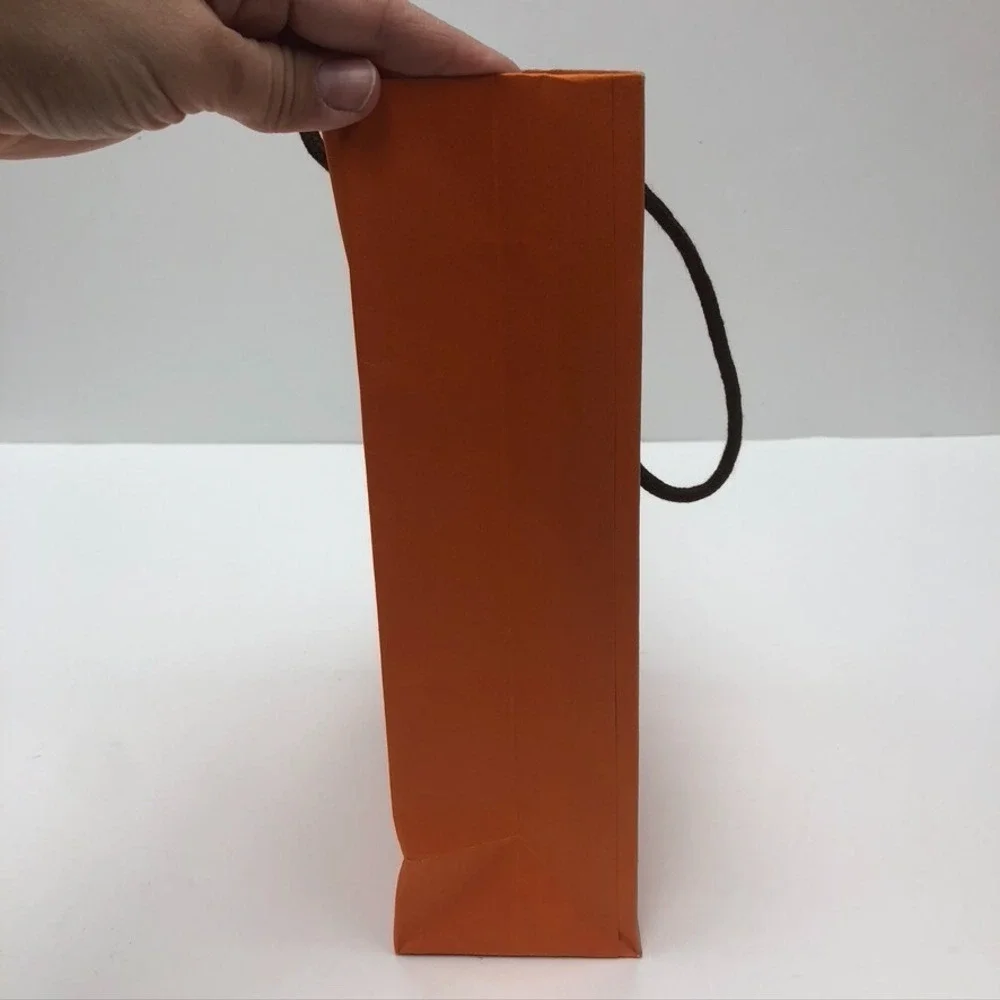 Hermes Authentic Orange‎ Paper Shopping Bag Gift Medium Rectangle 8.25x11.5x3.25